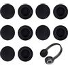 CAIHINIER 10 Pezzi Cuscinetti Auricolari Per Cuffie, 50 Mm Cuscinetti in Schiuma, Cuscinetti Di Ricambio in Schiuma Nera Pad Audio Ricambio Neri Per Sennheiser PX100 PX130 PX100II PX131 PC30 PX80