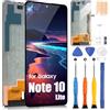 ARSSLY OLED Display per Samsung Galaxy Note 10 Lite LCD Schermo per Galaxy Note10 Lite SM-N770F SM-N770F/DS SM-N770F/DSM Schermo Touch Screen Assembly con Riparazione Kit (Nero, Supporto Impronte Digitali)