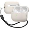 elago Cover Liquid Hybrid con Laccetto per AirPods Pro 2 | Triplo Strato di Protezione, Custodia Protettiva, Antiurto (Beige)