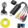 Qneneam Convertitore da VHS a Digital,Vhs Analogico, Video Grabber, Scheda di Acquisizione Video USB 2.0, Digitalizza e Registra Video e Audio da VHS/VCR/DVD/PS2/Wii/Xbox/Supporta PAL/NTSC per Windows 10/8/7