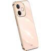 RankOne La Custodia del Telefono è Adatta per OPPO A5 Pro 5G / OPPO A5 Pro (4G) (6.67 Inches), Case per Cellulare in Silicone con Telaio Galvanico - Rosa