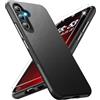 Vaki Custodia per Samsung Galaxy S25 FE con pellicola protettiva, antiurto, antigraffio, antiscivolo, per Galaxy S25 FE 5G, in silicone, per Samsung S25 FE (nero)
