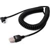 System-S Cavo USB 2.0 200 cm tipo A maschio a micro B maschio angolo a spirale nero