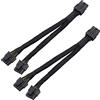 Hsthe Sea GPU VGA PCI-e 8 pin PCI Express scheda grafica video GPU VGA 8 pin femmina a doppia GPU 8 (6 + 2) pin maschio GPU 8 pin splitter alimentazione cavo di prolunga 8 pin GPU 25 cm