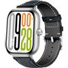 MaEiol Cinturino Pelle per Xiaomi Redmi Watch 6/5/4 / Xiaomi Smart Band 10 Pro/9 Pro/8 Pro/Xiaomi Mi Band 10 Pro/9 Pro/8 Pro, Cinturino di Ricambio Orologio da Polso per Donna e Uomo - Blu Scuro