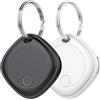 Ajblg Smart Tracker 2 pezzi, Bluetooth Trova oggetti Compatibile con Apple Dov'è (solo iOS), Batteria sostituibile, IP67 impermeabile, adatto per bagagli, borse, portafogli, zaini, chiavi Tag Tracking
