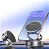 POWERLAND Ventosa Aspirazione Porta Telefono Auto Magnetico, Vacuum Magnetic Phone Stand Universal, 360 ° Rotabile Pieghevole Car Phone Mount con per Auto/scrivania/Qualsiasi Superficie Liscia