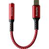 Apitiong Adattatore Jack per Cuffie da USB C a 3,5mm, Adattatore USB C Jack 3,5mm, Adattatore Type C Connettore Jack Per Samsung S23 S22 S21 S20+ S20 Ultra Note 20 A53,Huawei P50/P40/Pro Mate,ipad Pro(rosso)