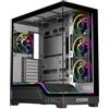 EMPIRE GAMING EC259 - Case PC Gaming Mid Tower spazioso ATX/mATX/ITX, Doppio Vetro Temperato Panoramico, ARGB Integrata (Striscia LED + 4 Ventole 120 mm + HUB PWM), GPU XXL 440 mm, AIO 360 mm, USB-C