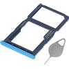 OnlyTech - Cassetto per scheda doppia SIM e scheda di memoria Micro SD per Huawei P30 Lite, colore: Blu + strumento di estrazione
