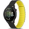 Koelaa 22mm Cinturini Compatibile con Garmin Forerunner 265/255/965/Vivoactive 4/Venu 2/Venu 3/Venu 3, Cinturini Magnetici Regolabili Doppie, Ricambio Cinturino-Nero+Giallo