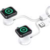 NeotrixQI Caricabatterie Doppio per Apple Watch, Caricatore Magnetico Doppio iWatch Wireless per Apple Watch Series Ultra/9/8/7/6, Caricatore Portatile USB per iPhone [Adattatore Non Incluso].