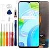 Duotipa [Nuovo] Display LCD Touch Screen Digitizer Assembly Sostituzione per Oppo Realme C33 RMX3624/C30 RMX3581/Narz0 50i Prime RMX3506 6.5 Pollici con Kit di Strumenti di Riparazione Tecnica Nero.