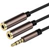 Mepsies Adattatore per Cuffie e Microfono, Splitter per Cuffie, 3,5mm Spina Aux a Doppio Jack, Sdoppiatore Cuffie Adattatore Audio Stereo e Microfono per Computer Portatili, Telefoni Cellulari, Cuffie
