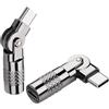 SinLoon Confezione da 2 adattatori da micro USB a USB C da micro 5 pin femmina a USB tipo C maschio, rotazione di 180 gradi, connettore convertitore supporta dati di ricarica per telefono