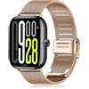 KoGiio Cinturino per Xiaomi Redmi Watch 6 Active/6 Lite/6/Smart Band 10 Pro | per Xiaomi Redmi Watch 6/5/4/per Xiaomi Mi Band 10 Pro /9 Pro/8 Pro, Chiusura Rete Metallo Regolabile Acciaio Inossidabile