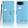 Nbziyoo Custodia per Google Pixel 9a, pieghevole, grazioso gatto in pelle PU, con scomparto per carte di credito, funzione leggio magnetica, protezione dalle cadute per Pixel 9a, blu