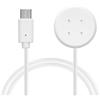 kwmobile Caricatore Compatibile con Google Pixel Watch 3 / Pixel Watch 2 / Fitbit Versa 4 3 2 / Ace LTE - Caricabatterie USB C Activity Tracker - Cavo Fitness Watch 100 cm Bianco
