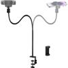 Tentucro Supporto per webcam per telefono da scrivania regolabile a collo di cigno, supporto per fotocamera Logitech Webcam C922 C930e C920S C920 C615, ecc. (filettatura da 1/4)