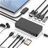 Bawanfa Surface Dock, Surface Docking Station, triplo display 12-in-1 (2HDMI 4K+VGA) Surface Dock mit für Surface Pro 9/8/X/7/6/5/4/3, Surface Book 3/2/1, Surface Laptop 5/4/3/2/1/go