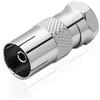 conecto Adattatore spina F a presa coassiale IEC, adattatore antenna per cavo satellitare e spina IEC