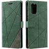 SONWO Cover per OnePlus 8T, Flip Caso in PU Pelle Case Cover Portafoglio Custodia per OnePlus 8T, [Kickstand] [Slot per Schede], Verde