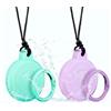 FIDWALL Portachiavi Airtag impermeabile con collana, portachiavi e custodia con protezione completa, anziani, animali domestici e abbigliamento. (Set di due, verde e viola)