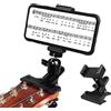 MOVKZACV, supporto per chitarra e basso, supporto per telefono con supporto in diretta per smartphone iPhone e Android