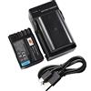 DSTE D-LI90 - Batteria agli ioni di litio (2 pezzi) e caricabatterie micro USB compatibili con Pentax K-7 K-7D K-5 645D K5IIS K52 K5II K01 K-3 Mark III
