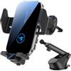UNNESTAR Supporto per telefono Caricabatterie da auto wireless 15 W Ricarica rapida Supporto per caricabatterie da auto wireless per iPhone 11 12 13 14 15 16 Series Samsung