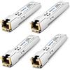 QINIYEK (Confezione da 4) QINIYEK 1.25G SFP to RJ45 Modulo - 1000BASE-T Copper Transceiver per Cisco GLC-T/SFP-GE-T, Ubiquiti UF-RJ45-1G, Supermicro, ,fino a 100 m