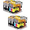 Supply Guy 10 cartucce compatibile con Brother LC-22E per MFC-J5920dw