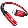JSAUX, adattatore Lightning a jack per cuffie 3,5 mm, certificato MFI, adattatore Aux, adattatore Lightning a jack audio Compatibile con iPhone 11/11 Pro/11 Pro Max/X/XS Max/8/7/6/8 Plus/7 Plus/6 Plus