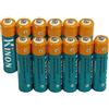 Kinon Batterie Ricaricabili AAA Ni-Mh 1.2V 1000mAh (12 Pezzi) per Telefono Cordless Bilancia Elettrica Telecomando Mouse Wireless Luce Percorso Paesaggio