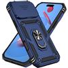 IMIRST Custodia per telefono Compatibile con iPhone 17 Pro Max 6.9'' Resistente agli urti Resistente Built-in Kick Stand Copertura scorrevole Militare Bumper per Apple iPhone 17 Pro Max. JS Blue