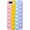 SDTEK Custodia Compatible con iPhone 6+ / 7+ / 8+ Plus, Bubble Pop Case Cover Silicone Fidget (Arcobaleno)