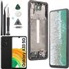 RongZy LCD Display per 6.4 Samsung Galaxy A33 5G A336B Schermo LCD Touch Screen Assemblea Sostituzione di Vetro Digitalizzatore con Strumenti(Nero con Cornice)