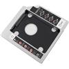 Bewinner Vassoio per disco rigido, alloggiamento SSD HDD SSD in alluminio da 12,7 mm Supporto per alloggiamento disco rigido Supporto per disco rigido 2.5 HDD SATAII SATAII CD-ROM SDD, adattatore DVD