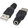 AAOTOKK (2Pezzi) USB a DC 4.0 ×1,7 mm Connettore di alimentazione jack da USB 2.0 A rivoluzione DC 4.0×1.7mmAdattatore del cavo del caricatore 5V DC o dispositivo di ricarica USB (M/F4.0×1.7)