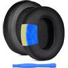 MMOBIEL Cuscinetti Auricolari di Ricambio per Razer Kraken 7.1 V2 / Razer Kraken PRO V2 Gaming Headset Cuffie Memory Foam Protein PU Cuscinetti - (Nero - Ice Silk, Kraken V3)