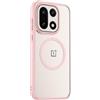 GIOPUEY Cover Magnetica per OnePlus 15， Compatibile con MagSafe， PC+TPU Finitura Antiurto Protettiva Cellulare Custodia - Pink