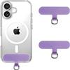 Anfire Supporto per cinturino per cellulare, 2 pezzi, ultra sottile, resistente, universale, senza colla, multifunzionale, per cellulare, universale, per tutte le custodie standard, viola