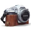 MegaGear MG1935 Ever Ready - Custodia in vera pelle, compatibile con Olympus OM-D E-M10 Mark IV, colore: Marrone