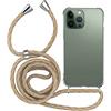 MyGadget Cover per iPhone 14 Pro Max - Custodia con Corda - Case con Cordino Trasparente Antiurto con Laccio | Tracolla - Practical Stylish - Colorato