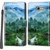 Haninsuze Cover per Samsung Galaxy A5 2017, Portafoglio PU Pelle, Foresta | Interno TPU Antiurto, Anti-Graffio, Fessura per Schede, Supporto Stand, Design Libro, Flip