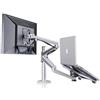 Thingy Club Supporto universale da tavola a due bracci per i monitor del computer e notebook, regolabile, inclinabile, in alluminio Laptop e monitor Laptop & Monitor