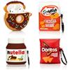 XMBYGY Custodia (confezione da 4) per AirPods di 2a/1a generazione (2019/2016), custodia protettiva in silicone XMBYGY con design carino a cartone animato per AirPods 1/2, con moschettone (DOR+GOD+Donuts+
