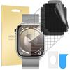 Diruite 8 Pezzi Pellicola Protettiva per Apple Watch Series 6/5/4/SE 44mm Pellicola Schermo TPU Membrana Morbida,HD Protettiva Pellicola*6+Privacy Pellicola*2 per iWatch 44mm Protettiva Schermo