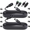 GTIWUNG 2 Pezzi Cavo Prolunga da 12V 3 Metri, Cable di Prolunga Piatto Adattatore Alimentazione DC 2.1 mm x 5.5 mm, Cavo Femmina a Maschio per Telecamera Sicurezza CCTV/IP, DVR e Altri Dispositivi