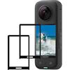 iDaPro per Vetro Temperato per Insta360 X3 Pellicola Protettiva | 2 pezzi + Scatola ABS. Durezza 9H, antigraffio, senza bolle, HD, anti-impronte, facile installazione.